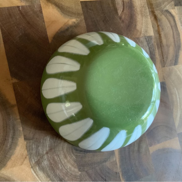 Catherine Holm 4” Lotus Green and White Small Bowl CatherineHolm Enamelware - Picture 5 of 8